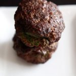 Bacon Pesto Stuffed Burgers