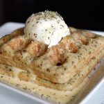 Savory Paleo Waffles with Poached Eggs and Hollandaise Sauce