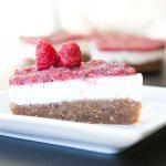 RAW Raspberry Chia Paleo Cheesecake