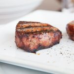 Seared Filet Mignon with Spinach and Berries Salad